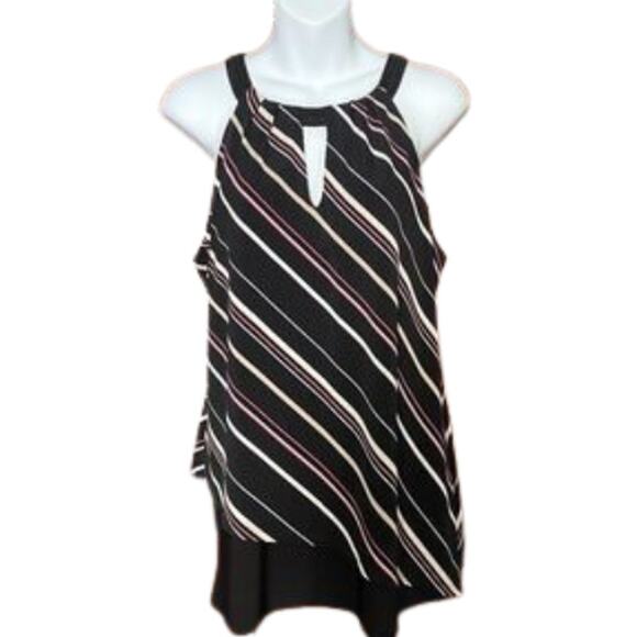 White House Black Market Double Layered Sleeveless Top – EUC Size Medium - Picture 2 of 2